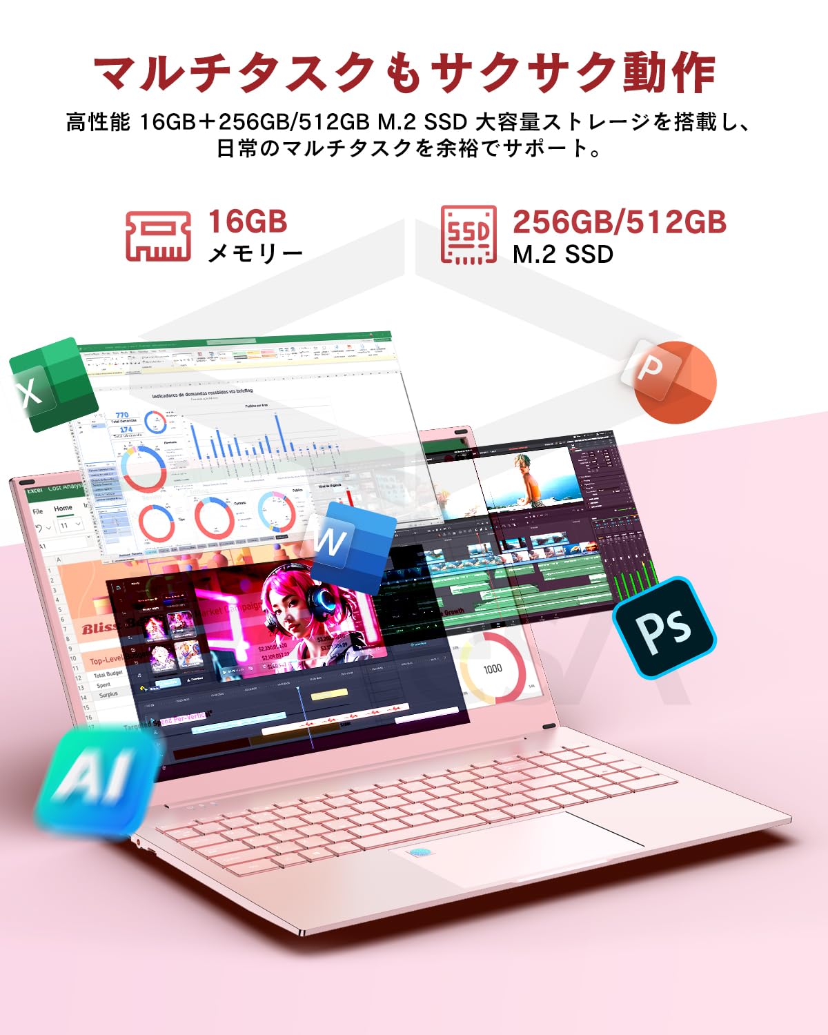 Amazon.co.jp: VETESA ノートパソコン Windows 11 Pro Office 2024搭載
